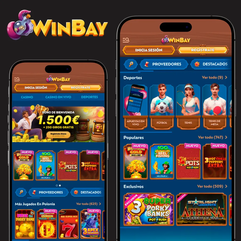 App móvil de Winbay-Jugar en smartphone